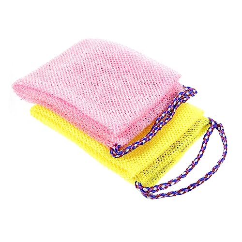 BAZEITFLOW 2stücke Peeling Duschhandtuch Mit Kordelzug Für Körper Badetuch Mit Rauer Textur Badeschrubber Für Rückenpeeling Baderückenschrubber Zum Einfachen Tragen Peeling-waschlappen Für Ef von BAZEITFLOW