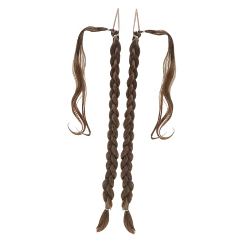 BAZEITFLOW 2stücke Pferdeschwanzverlängerung Geflochten Für Damen Haarverlängerung Weich Und Geschmeidig Lange Pferdeschwanz Im Wickelstil Einfach Anzubringen Natürlich Verschmelzend Mit von BAZEITFLOW