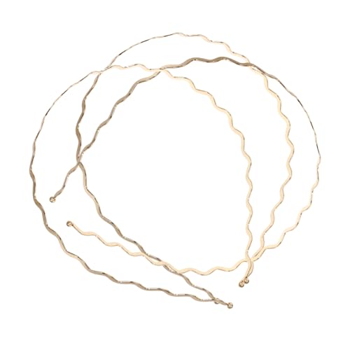 BAZEITFLOW 3 STÜCKE Teiliges Metall Haarreifen Gewelltes Design Unisex Haarbänder für Damen und Herren Leicht Bequem Vielseitig für Sport Alltag und Party von BAZEITFLOW