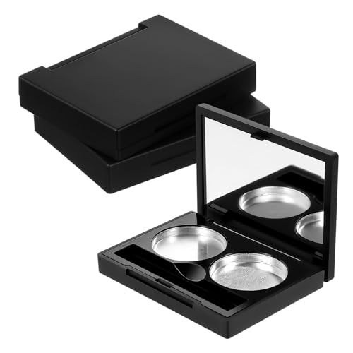 BAZEITFLOW 3 Sätze Lidschattenbox mit Fächern Leere Langlebige Lidschatten Palette aus Robustem Material Kompakter Schminkkasten für Unterwegs als Makeup Organizer und Aufbewahrung für Puder von BAZEITFLOW