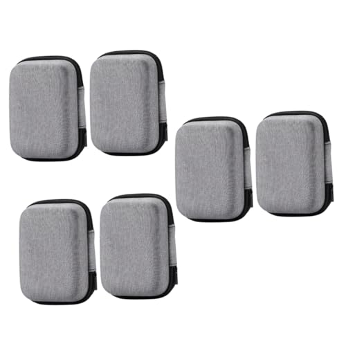 BAZEITFLOW 3 Sätze Multifunktionale Aufbewahrungstasche Organizer Handtasche Aufbewahrungstaschen Geldbörse Camcorder Luft Mikrofon Aufbewahrungstasche Mikrofontasche Eva Grey 2 Stück * 3 von BAZEITFLOW