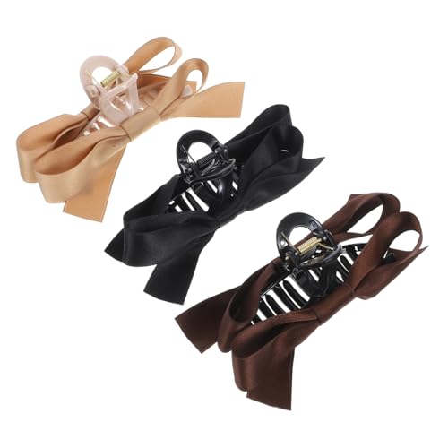 BAZEITFLOW 3 Stck Teiliges Große Schleifen Haarklammern für Damen Dekorative Haarklammern aus Robustem Material Geeignet für Dünnes und Dickes Haar Praktisch Beim Sport Duschen und Alltag von BAZEITFLOW