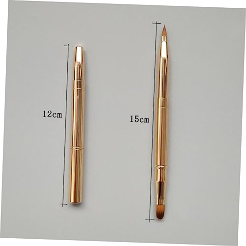 BAZEITFLOW 3 Stück Doppelseitige Einziehbare Lippenpinsel in Gold und Schwarz Flexibler für Lippenstift Concealer und Lidschatten Tragbar für Profi und Make Up Anwendung von BAZEITFLOW