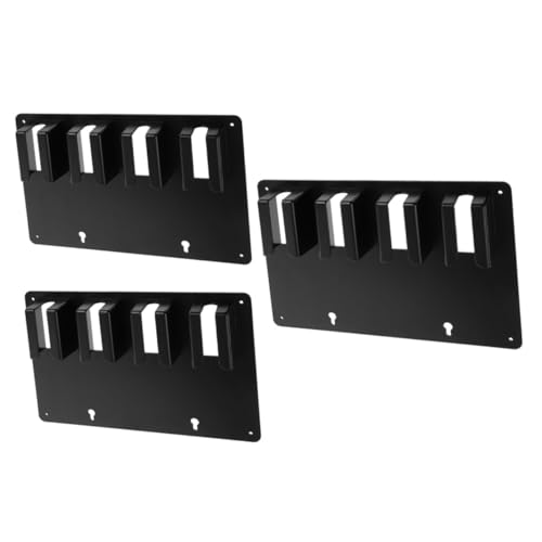 BAZEITFLOW 3 Stück Schwarzer Haarschneiderhalter Friseur Werkzeug Organizer Kompatibel für Salon und Barbershop mit Schnellem Zugriff und Schützendem Design von BAZEITFLOW