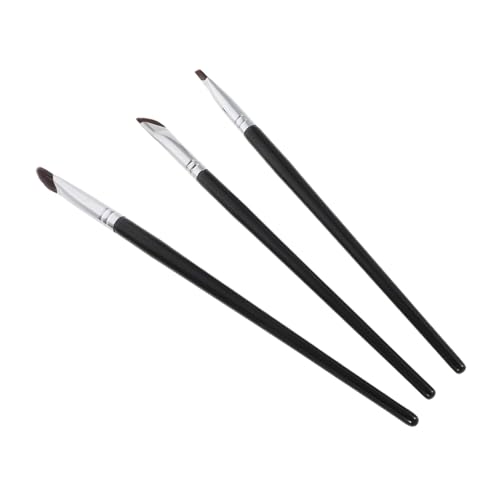 BAZEITFLOW 3stücke Lidschatten-wischpinsel Mit Flachem Ende Für Make-up-augenpinsel Kleine Lidschattenpinsel Für Professionelle Augenkonturierung Und Verblenden Inklusive Etui Für von BAZEITFLOW