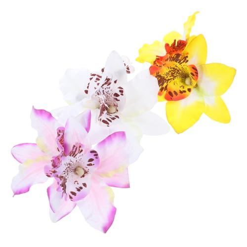 BAZEITFLOW 3 Stück Teiliges Blumen Haarspangen für Mädchen Große Haarklammern Leichte Komfortable Haarschmuck Accessoires in Weiß Gelb und Helllila Vielseitig für Alltag und Festliche Anlässe von BAZEITFLOW