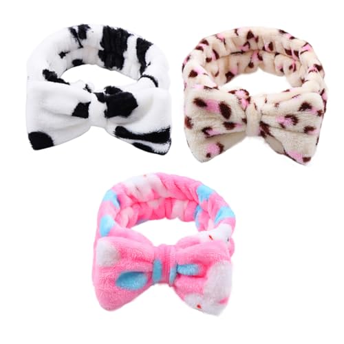 BAZEITFLOW 3 Stück Teiliges Damen Haarband mit Schleife Dehnbares Stirnband aus Weichem Flanell für Gesichtsreinigung Make Up Spa und Yoga Atmungsaktiv Hautfreundlich Praktische Stylinghilfe BAZEITFLOW 3 Stück Teiliges Damen Haarband mit Schleife Dehnbares Stirnband aus Weichem Flanell für Gesichtsreinigung Make Up Spa und Yoga Atmungsaktiv Hautfreundlich Praktische Stylinghilfe von BAZEITFLOW