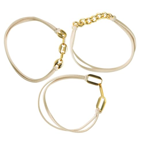 BAZEITFLOW 3 Stück Teiliges Goldene Haargummi Armbänder für Damen Modischer Haarschmuck für Zöpfe und Pferdeschwanz Vielseitig als Haarband oder Stylisches Armband Passend für Alltag und BAZEITFLOW 3 Stück Teiliges Goldene Haargummi Armbänder für Damen Modischer Haarschmuck für Zöpfe und Pferdeschwanz Vielseitig als Haarband oder Stylisches Armband Passend für Alltag und von BAZEITFLOW