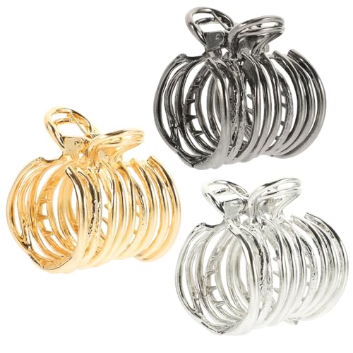 BAZEITFLOW 3 Stück Teiliges Haarklammern für Damen Kleine Haarkrallen Clips Eleganter Haarhalter für Hohe Zöpfe für Dickes und Langes Haar Geeignet für Alltag und Besondere Anlässe von BAZEITFLOW