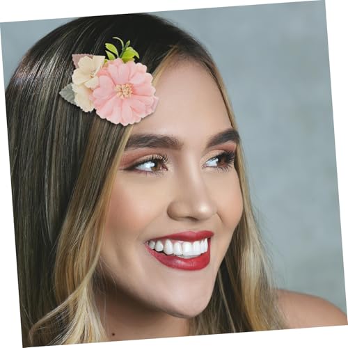 BAZEITFLOW 3 Stück Teiliges Haarspangen mit Künstlichen Blumen Haarschmuck für Mädchen Braut und Brautjungfern Vielseitig Einsetzbar Natürliche Langlebig und Elegant von BAZEITFLOW