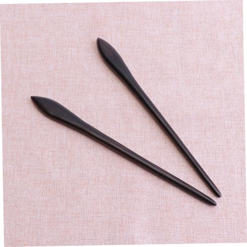 BAZEITFLOW 3 Stück Teiliges Handgefertigter Haarschmuck aus Schwarzem Ebenholz Vintage Haarstäbe für Damen und Mädchen Natürliche Holz Haarnadeln Strapazierfähige Haarspangen für Elegante von BAZEITFLOW