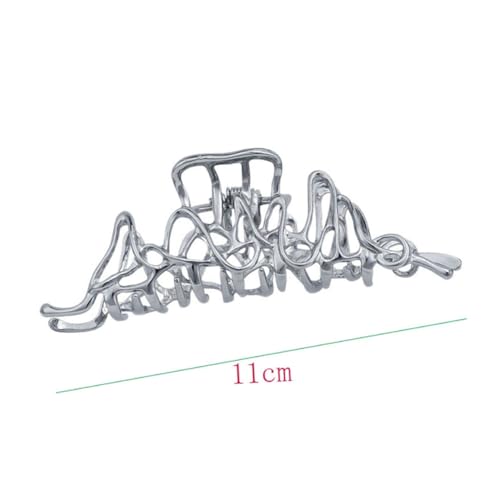 BAZEITFLOW 3 Stück Teiliges Metall Haarklammer Haifischzahn Design Rutschfeste Haarklammern für Damen Eleganter Haarclip für Halbe Hochsteckfrisur und Alltagsschmuck Silber von BAZEITFLOW