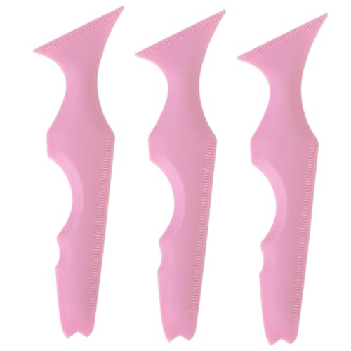 BAZEITFLOW 3 Stück Teiliges Silikon Make Up Hilfsmittel Wiederverwendbare Eyeliner Schablonen Augenbrauen und Lidschatten Stencils Leichtes Hautfreundliches Design für Präzises Schminken von BAZEITFLOW