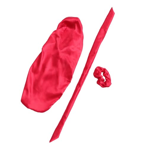 BAZEITFLOW 3 Teiliges Satin Schlafhauben mit Breitem Elastischem Band für Damen Glatte Leichte Nachtmütze zum Schutz von Lockigem Haar Atmungsaktiv und Langlebig für Erholsamen Schlaf von BAZEITFLOW