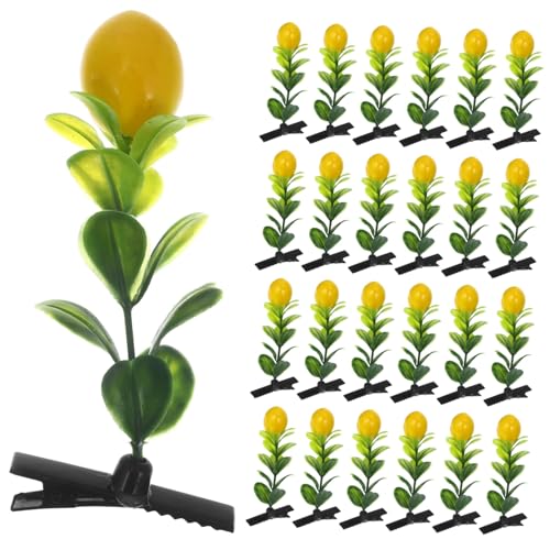 BAZEITFLOW 30 Stück Haarklammern Zitronen Haarclips für Mädchen Party Styling Haaraccessoires Langlebige und Schicke Haarklammern von BAZEITFLOW