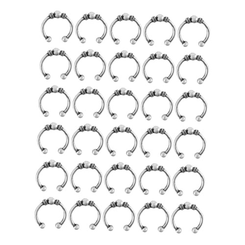 BAZEITFLOW 30 Stück Teiliges Dreadlocks Haarschmuck aus Langlebigem Metall Dekorative Haarringe für Zöpfe und Flechten Bunte Haarcuffs für DIY Haarstyling Geeignet für Damen und Herren von BAZEITFLOW