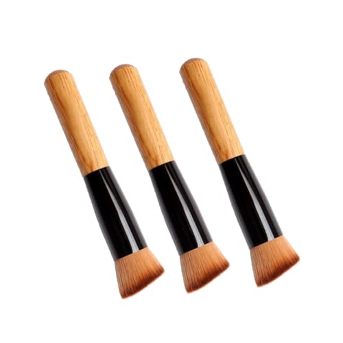 BAZEITFLOW 3stücke Teiliges Make-up-pinselset Für Lose Puder Lidschatten Foundation Professionelle Kosmetikpinsel Für Für Blush Und Highlighter Farbvariationen von BAZEITFLOW