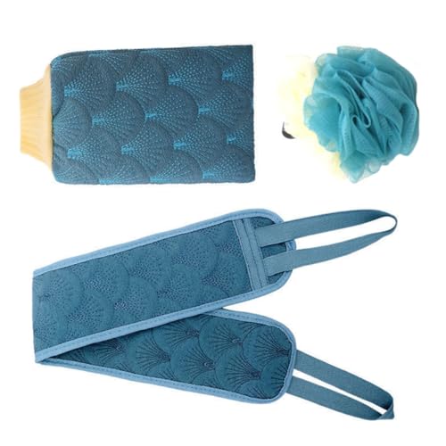 BAZEITFLOW 3stücke Badetuch Mit Langem Riemen Für Rückenmassage Duschtuch Aus Hochwertigem Material Bequemes Und Langlebiges Bade-duschball Handtuch von BAZEITFLOW