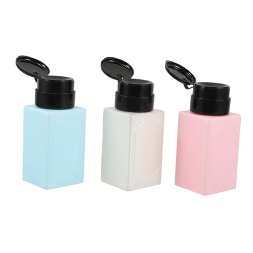 BAZEITFLOW 3stücke Pumpspenderflasche Leere Flüssigkeitspumpflaschen Make-up-entferner-flaschen Nagellackentferner-spender Für Kosmetikreinigung von BAZEITFLOW