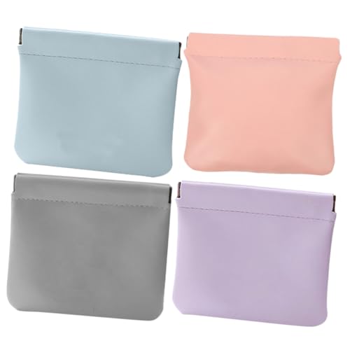 BAZEITFLOW 4 Stck wasserdichte Selbstschließende Kosmetiktasche Teiliges Kleine Tragbare Makeup Organizer Taschen für Damen Multifunktional für Reise Business Camping und von BAZEITFLOW