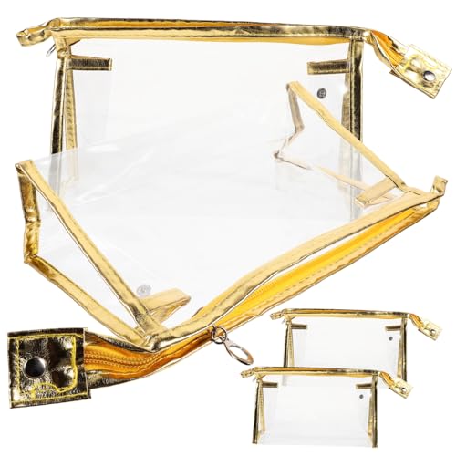 BAZEITFLOW 4 Stck. Teiliges Transparentes Kosmetiktäschchen mit Reißverschluss Wasserdichtes Kleines Reise Make Up und Toilettenartikel Organizer Leichte Tragbare Schminktaschen für Damen und von BAZEITFLOW