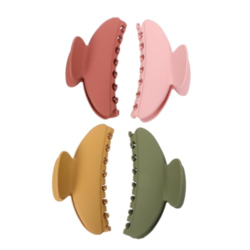 BAZEITFLOW 4 Stück Große Haarklammern Candy Farben Acryl Haarspangen für Dickes und Dünnes Haar Damen Haarschmuck Vielseitig Einsetzbar Stabil und Einfach zu Verwenden Zufällige Farbe von BAZEITFLOW