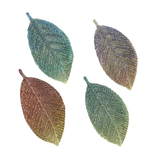 BAZEITFLOW 4 Stück Haarklammern Blattform Haarschmuck mit Starker Fixierung für Damen und Mädchen Kreative Langlebige Haarspangen für Natürlich Schicke Frisuren Vielseitig Zufällige Farbe von BAZEITFLOW