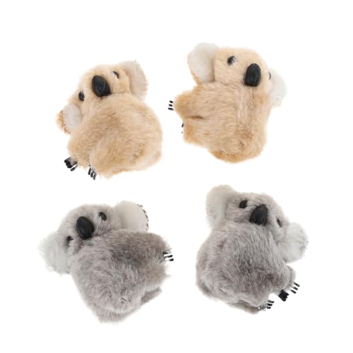 BAZEITFLOW 4stücke Plüsch Koala Haarspange Damen Haar Klaue Clip Kreative Seitliche Haarklammern Plüsch Haarklammern Für Familie Und von BAZEITFLOW