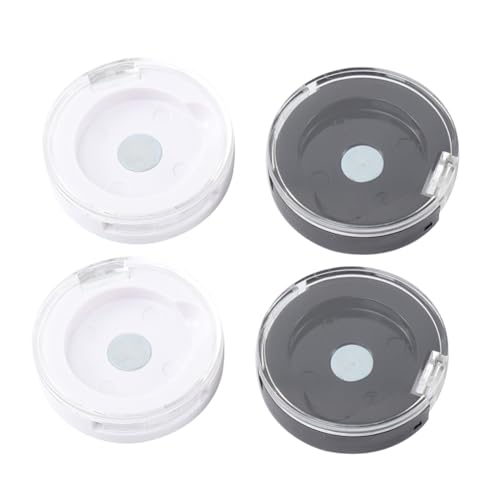BAZEITFLOW 4 Stück Magnetische Lidschatten Boxen Leere Single Color Kosmetik Behälter in Weiß und Schwarz Langlebige Makeup Organizer für Lidschatten und Puder Einfach zu Transportieren und von BAZEITFLOW