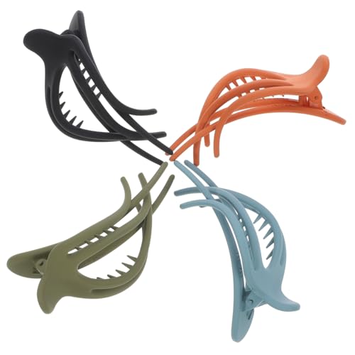 BAZEITFLOW 4 Stück Matte Französische Haarklammern Teiliges Robuste Haarspangen aus Pc Material Krallenclips für Dickes Haar Vielseitig für Damen Bequem und Langlebig Bunte von BAZEITFLOW