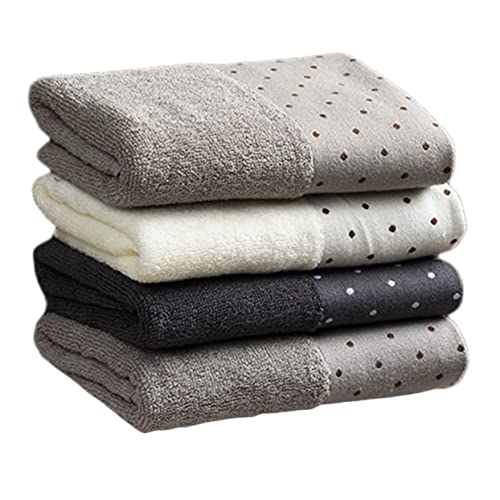 BAZEITFLOW 4 Stück Teiliges Baumwoll Handtücher Weiche Saugfähige Gesichtstücher und Badetücher Vielseitig für Bad Küche Spa und Fitness Farblich Sortiert Atmungsaktiv Zufällige Farbe von BAZEITFLOW
