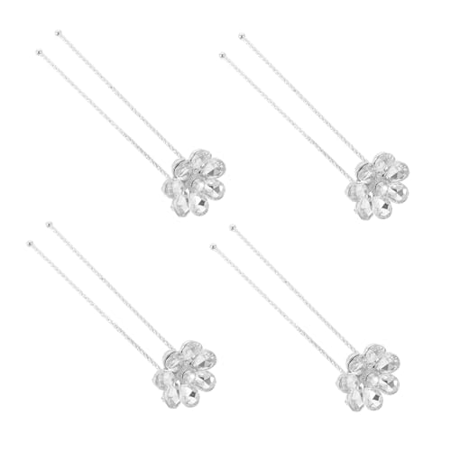 BAZEITFLOW 4 Stück Teiliges Braut Haarnadeln mit Strass Blumen Haarspangen für Hochzeitsfrisuren Haarschmuck Accessoire für Damen von BAZEITFLOW