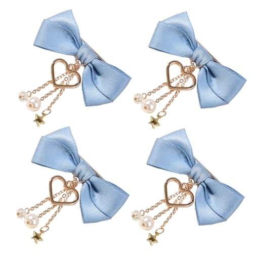 BAZEITFLOW 4 Stück Teiliges Haarschleifen mit Quasten Haarklammern Modisch für Frauen Mädchen Haarschmuck Stilvoll und Auffällig Vielseitig Geeignet Geschenkidee für Feiertage von BAZEITFLOW