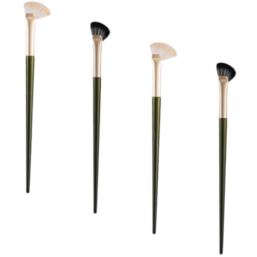 BAZEITFLOW 4 Stück Teiliges Konturenpinsel für Nase Schräger Make Up Pinsel mit Ergonomischem Design Vielseitig zum Verblenden von Foundation Lidschatten und Nasenkontur Geeignet für Profi von BAZEITFLOW