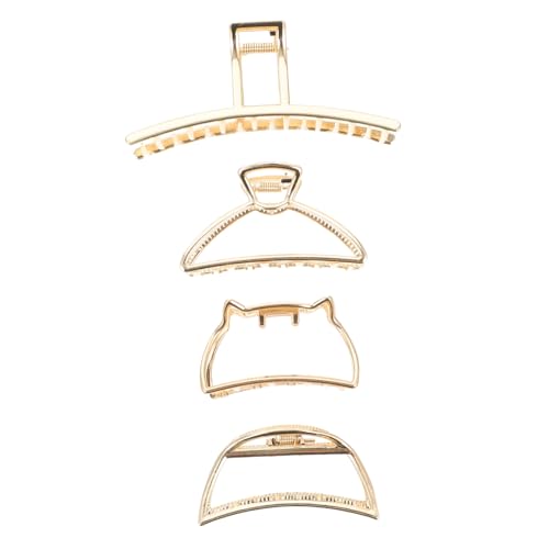 BAZEITFLOW 4 Stück Teiliges Metall Haarklammer für Damen Rutschfeste Haarklammern für Haartypen Praktische Haarschmuck Clips zum Haare Zurückhalten Beim Waschen Schminken und Baden von BAZEITFLOW