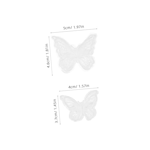 BAZEITFLOW 4 Stück Teiliges Spitzen Schmetterling Haarspangen Filigrane Spitzenoptik Vielseitig Einsetzbar für Damen und Mädchen Eleganter Haarschmuck für Hochzeit Geburtstag und Alltag von BAZEITFLOW