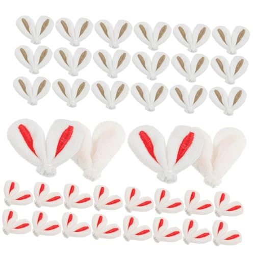 BAZEITFLOW 40 Stück Teiliges DIY Hasenohren Haarclip Leichte Langlebige Kaninchenohren Accessoires für Mädchen für Ostern und Festliche Anlässe Süße Bastelmaterialien für Haarstyling von BAZEITFLOW