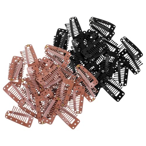 BAZEITFLOW 40 Stück Teiliges Haarverlängerungsclips aus Metall Winddichte Perückenklemmen zum Sicheren Befestigen von Haarteilen und Mützen Langlebig Komfortabel Geeignet für Frauen und DIY von BAZEITFLOW
