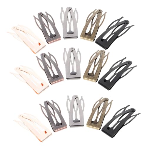 BAZEITFLOW 40 Stück Teiliges Metall Haarklammern Bunte Snap Clips für Frauen und Mädchen Rutschfeste Haarschmuck Vielseitig für Partys Alltag und Besondere Anlässe Modisch und Schonend von BAZEITFLOW