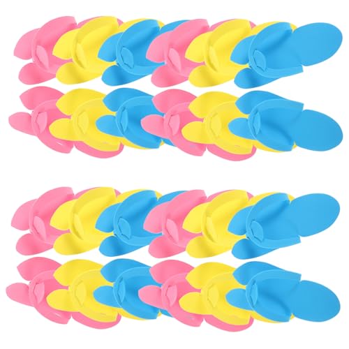 BAZEITFLOW 48 Paare Einweg EVA Hausschuhe Leicht Rutschfest Praktische Pantoffeln für Spa Beauty Reise Strandparty Vielseitige Dünne Tragbare Slippers für Damen und Herren von BAZEITFLOW