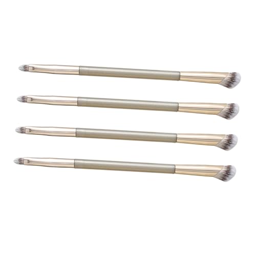 BAZEITFLOW 4Stücke Teiliges Doppelseitiges Make Up Pinselset für Foundation Concealer und Lidschatten Präzise Anwendung mit Weichen Borsten für Natürliches Finish und Vielseitige von BAZEITFLOW