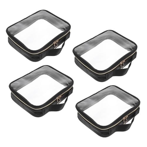 BAZEITFLOW 4stücke Transparente Make-up-Tasche Aus PVC Mit Reißverschluss wasserdichte Kosmetiktasche Für Damen Und Herren Reise-Organizer Für Beauty-Produkte Und Toilettenartikel von BAZEITFLOW