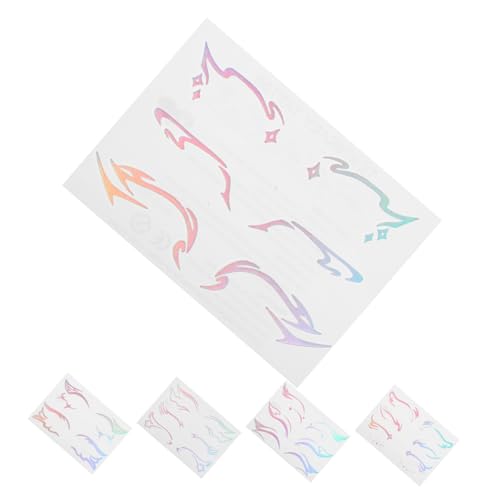 BAZEITFLOW 5blätter Holografische Augen-make-up Sticker Für Temporäre Eyeliner Für Halloween Cosplay Und Musikfestivals Effekte Einfach Anzuwenden Wasserfest Und Anpassbar von BAZEITFLOW
