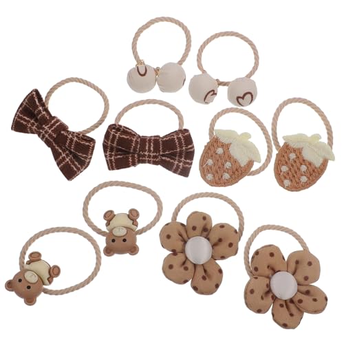 BAZEITFLOW 5 Paare Haargummi mit Blumen und Schleifen Design für Mädchen Elastische Ponytail Halter Schonend für Feines Dickes Haar Dekorativ und Praktisch für Alltag und Party Niedliche von BAZEITFLOW