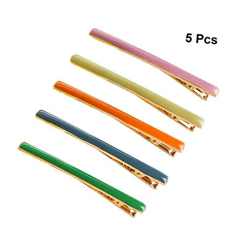 BAZEITFLOW 5 Stück Bunte Haarklammern aus Legierung Haarspangen für Damen und Mädchen Orange Grün Gelb Blau Perfekter Haarschmuck für Reisen und Besondere Anlässe Zufällige Zufällige Farbe von BAZEITFLOW