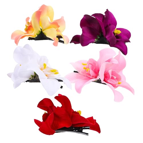 BAZEITFLOW 5 Stück Teiliges Blumen Haarspangen Damen Kleine Bunte Haarklammern aus Hochwertigem Material Leicht und Langlebig für Alltag und Urlaub von BAZEITFLOW