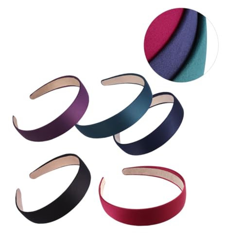 BAZEITFLOW 5 Stück Teiliges Farbiger Breiter Stoff haarreifen Modisches Leichtes Haarschmuck accessoire für Frauen und Mädchen Einfache Langlebige Stirnbänder für Alltag und Freizeit von BAZEITFLOW