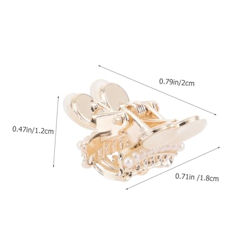 BAZEITFLOW 5 Stück Teiliges Perlen Haarklammern Metall Haarkrallen mit Strass Verzierung Rutschfest für Dickes Haar Damen Haarschmuck für Alltag Party und Business von BAZEITFLOW