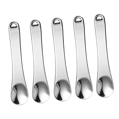 BAZEITFLOW 5 Stück Teiliges Set Kosmetikspatel aus Mini Löffel für Augencreme Lotion Wiederverwendbare Hautpflegewerkzeuge für Zuhause Beauty Salons von BAZEITFLOW