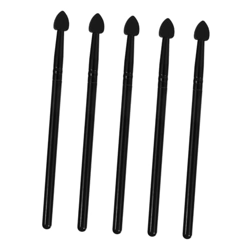 BAZEITFLOW 5 Stück Teiliges Silikon Lidschatten Pinsel Langlebige Wiederverwendbare Augen Make Up Applikatoren Weich Mild Geeignet für Anfänger und Profis Tragbares Kosmetisches Werkzeug von BAZEITFLOW